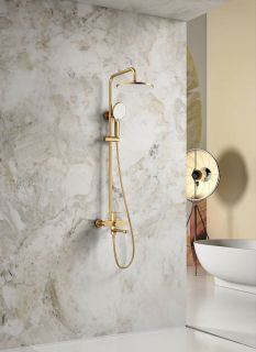 Душевая стойка Splenka S222.24.03 золотой сатин